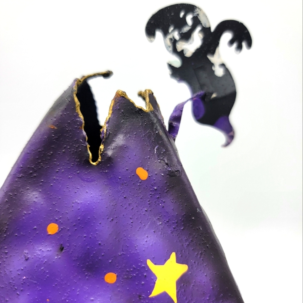 Vintage Halloween / Holiday Metal Haunted House Tea Light Decoration - Picture 10 of 14
